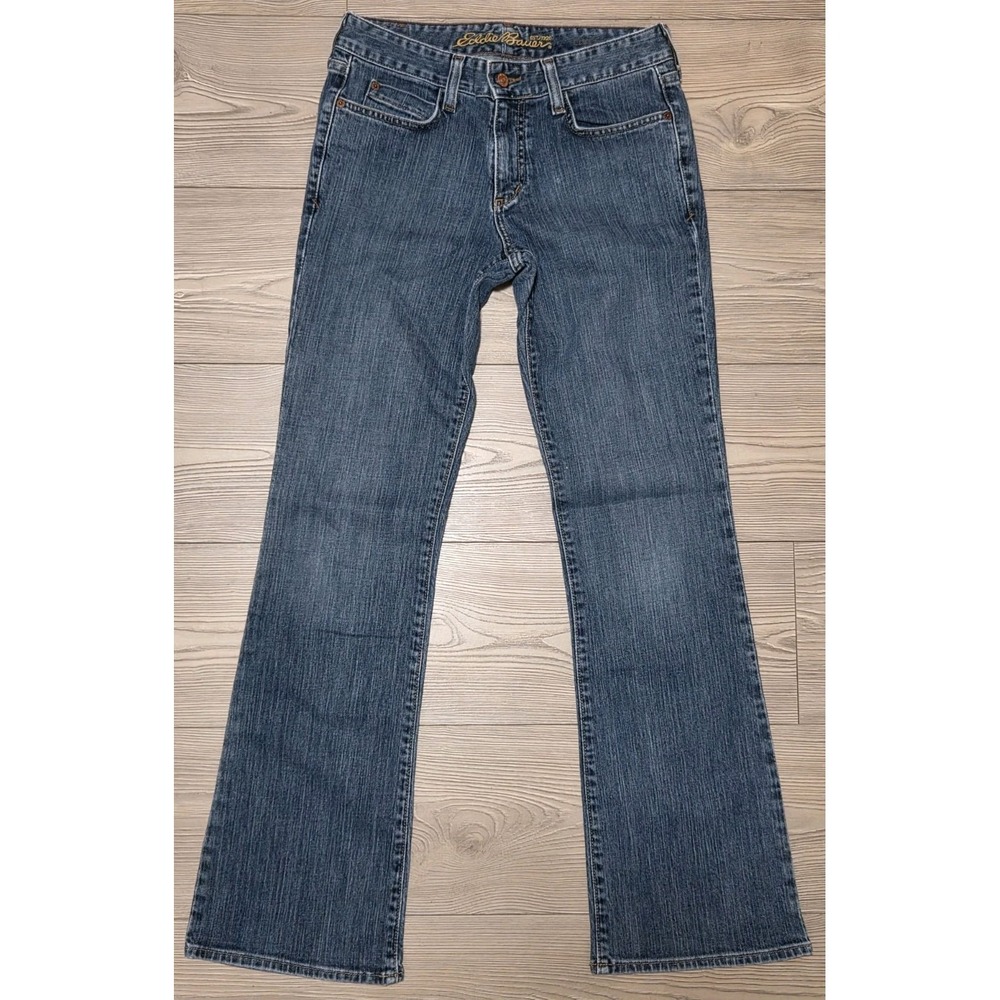 Eddie Bauer Womens Jeans Boot Cut Size 2R Blue Jeans Flare